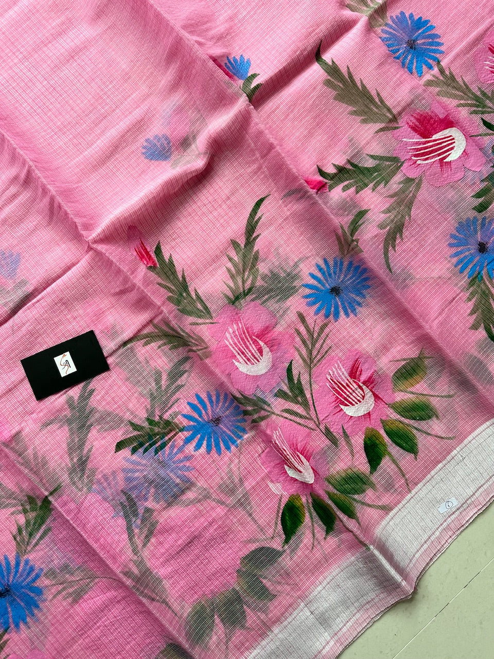 Handpainted Kota Cotton Doria Saree