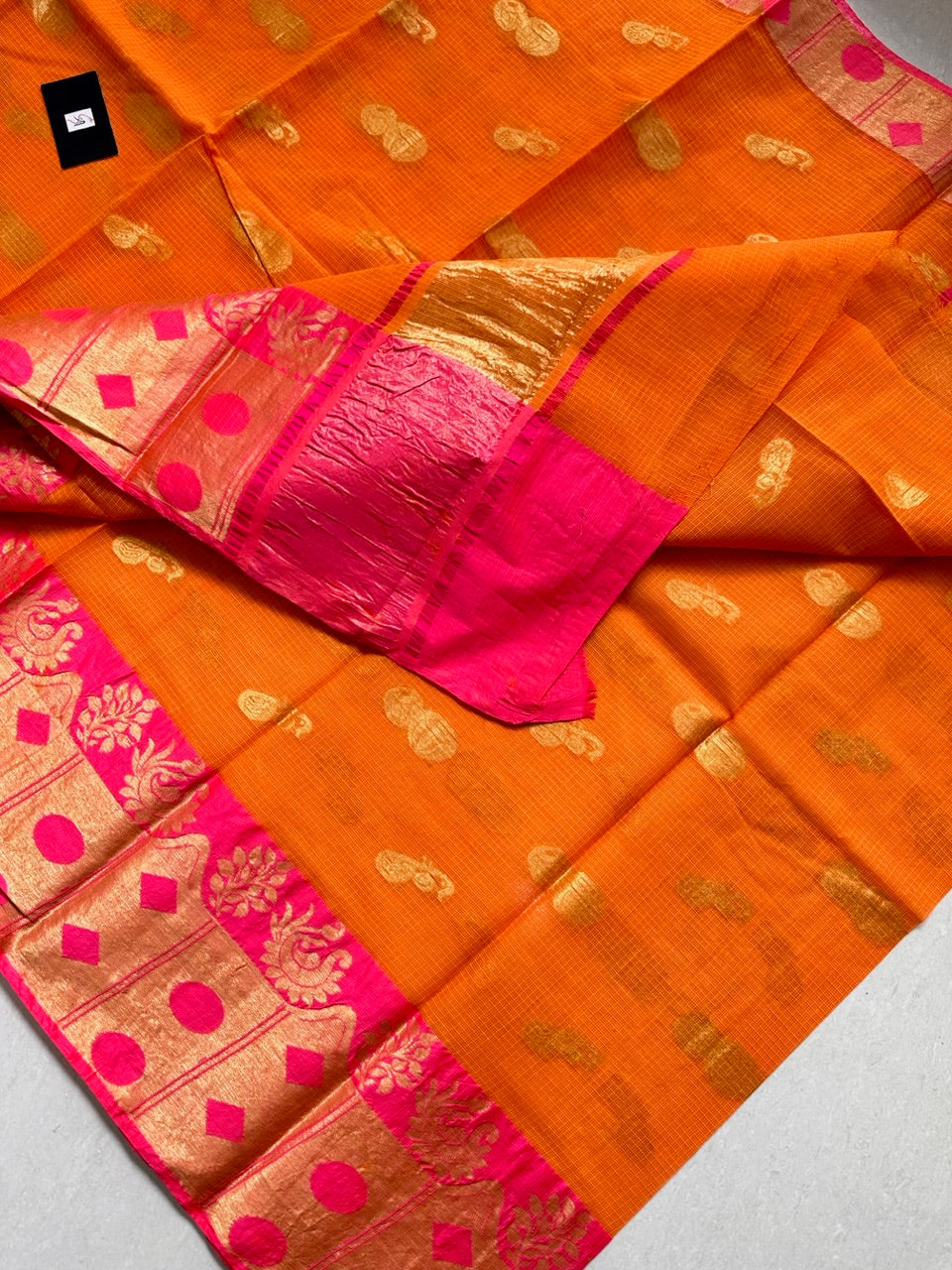 Pure Weaved Kota Cotton Doria Saree