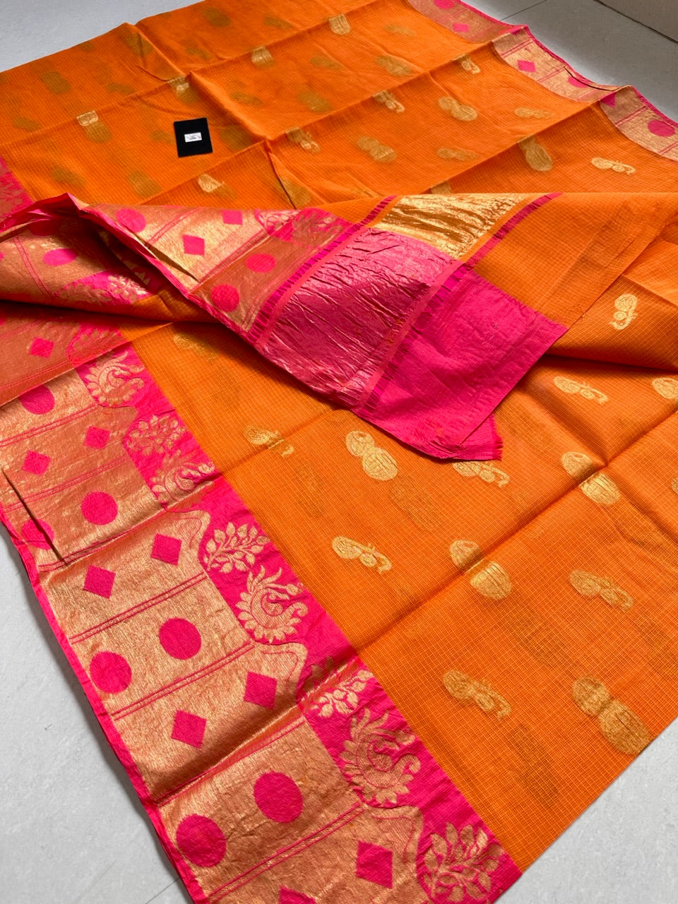 Pure Weaved Kota Cotton Doria Saree