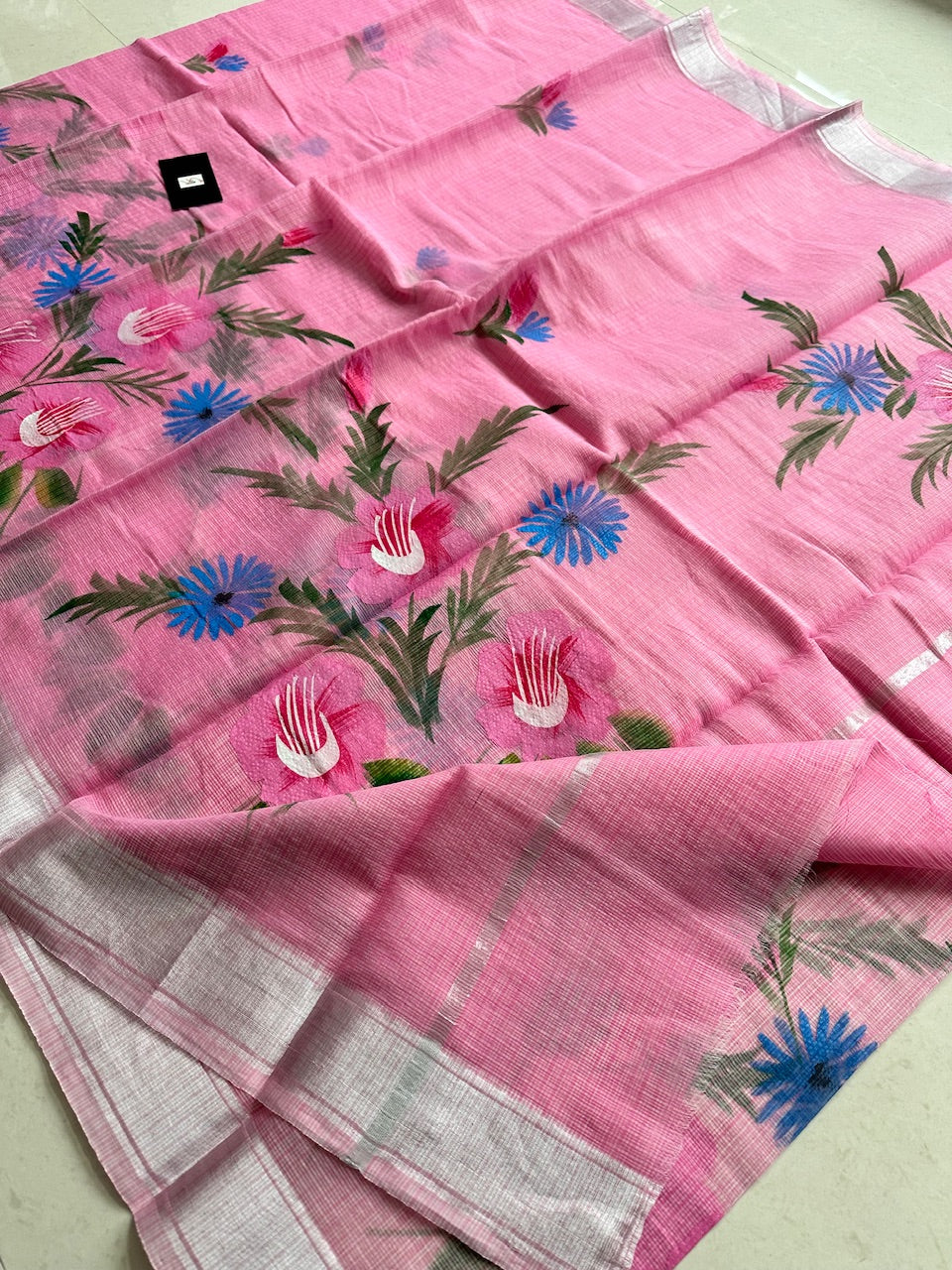 Handpainted Kota Cotton Doria Saree