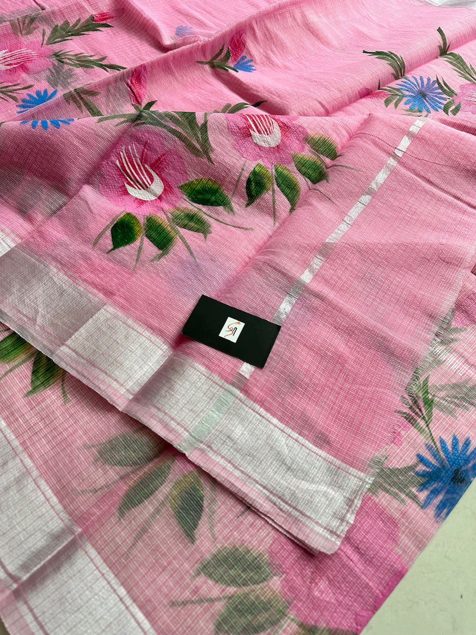 Handpainted Kota Cotton Doria Saree