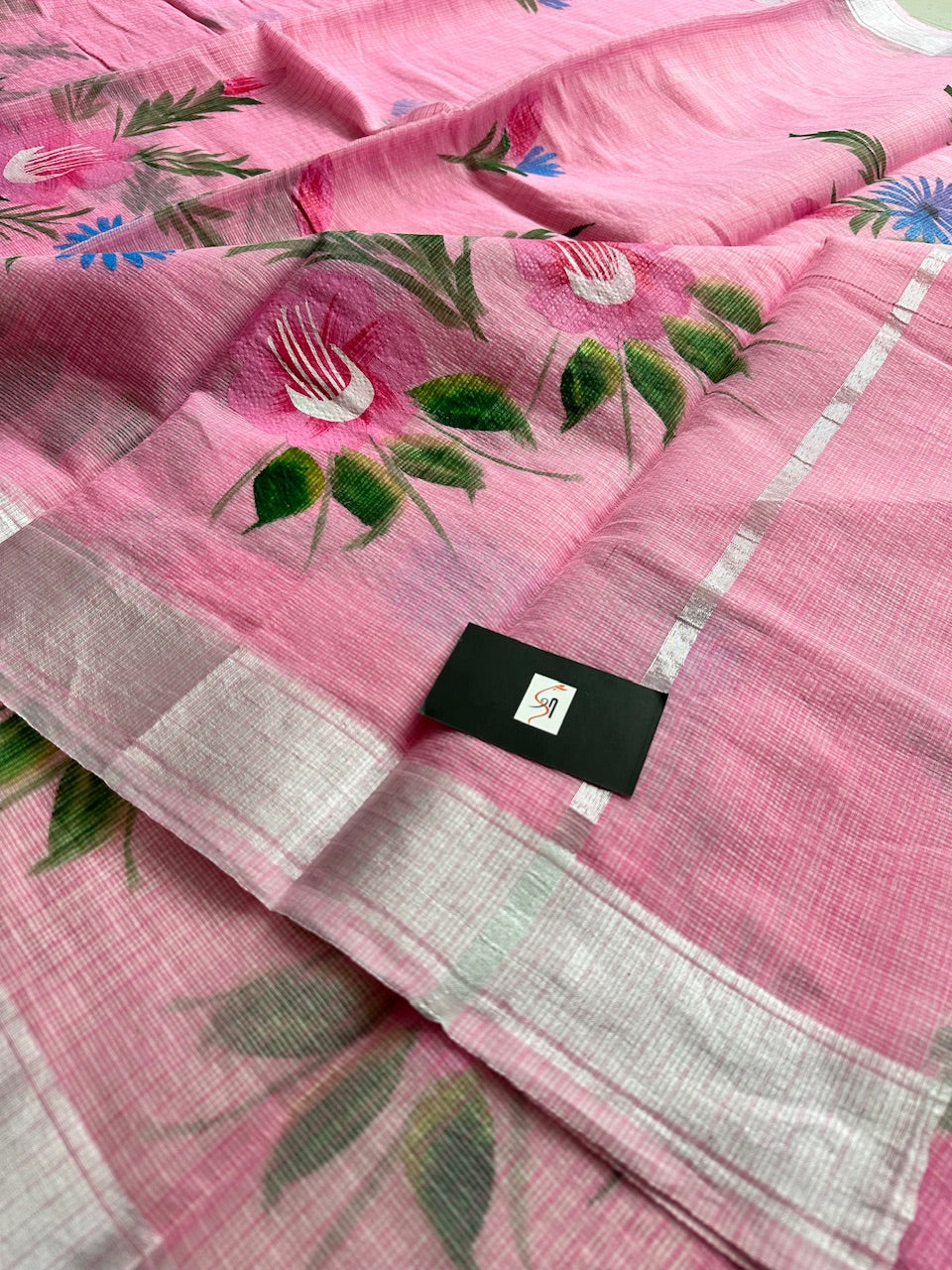 Handpainted Kota Cotton Doria Saree