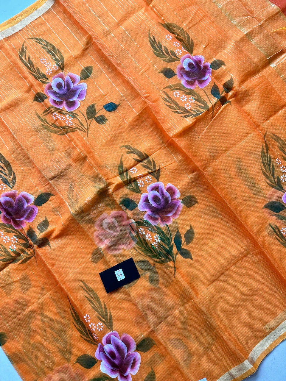 Handpainted Kota Cotton Doria Saree