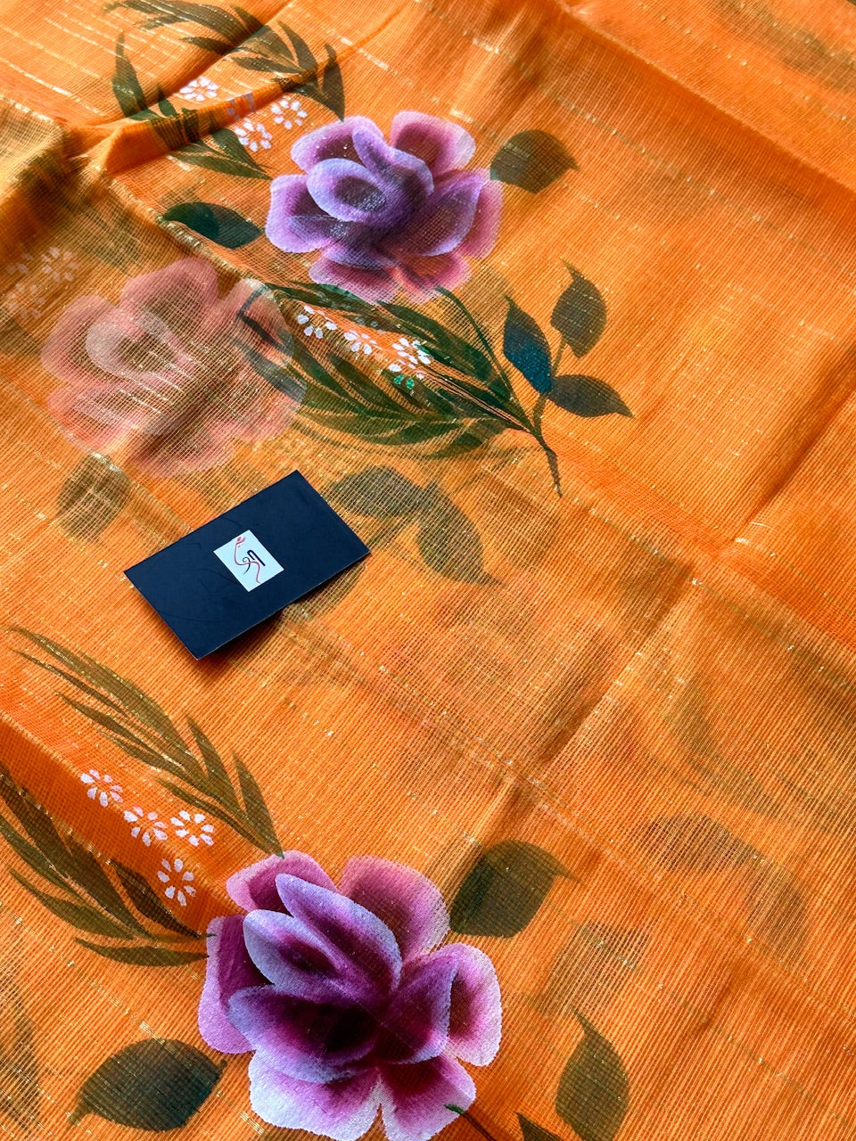 Handpainted Kota Cotton Doria Saree