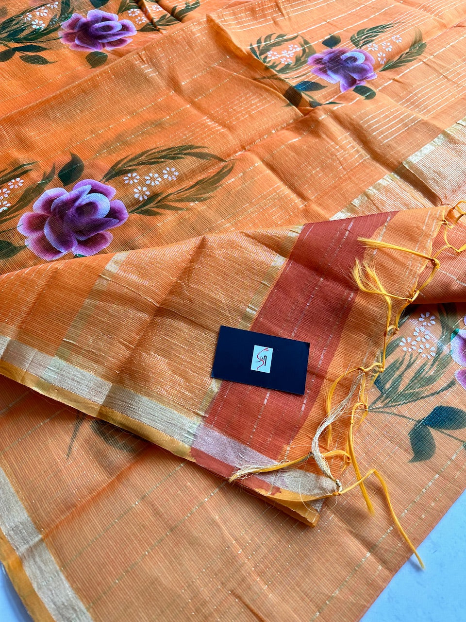 Handpainted Kota Cotton Doria Saree