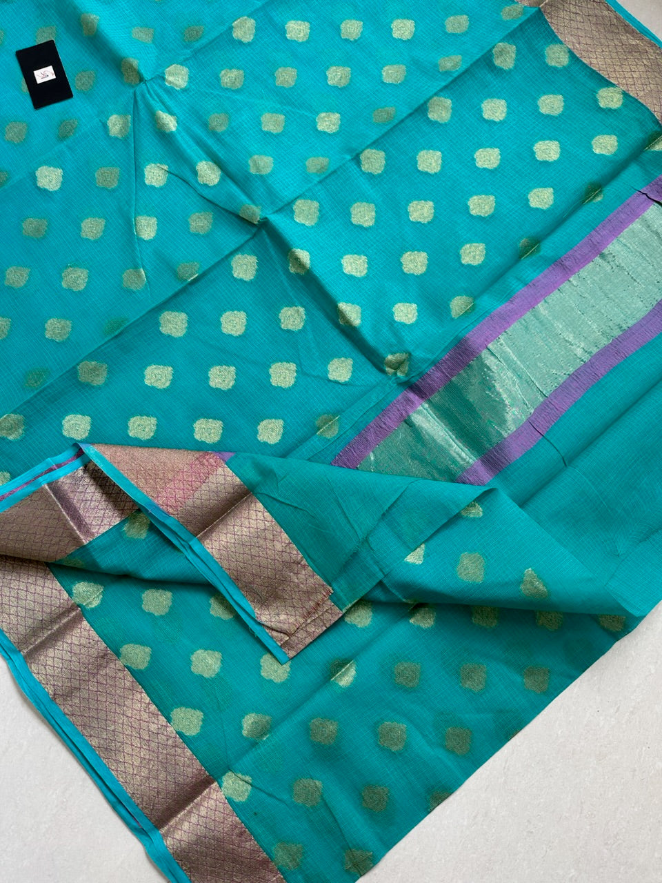 Pure Weaved Kota Cotton Doria Saree