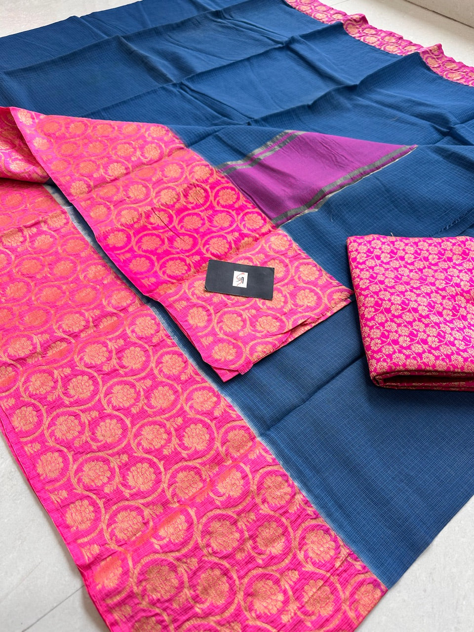 Pure Weaved Kota Cotton Doria Saree