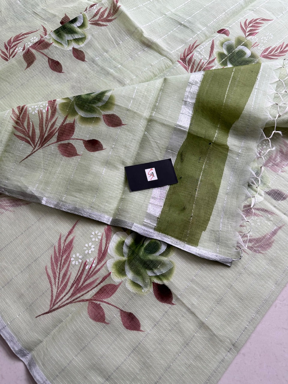 Handpainted Kota Cotton Doria Saree