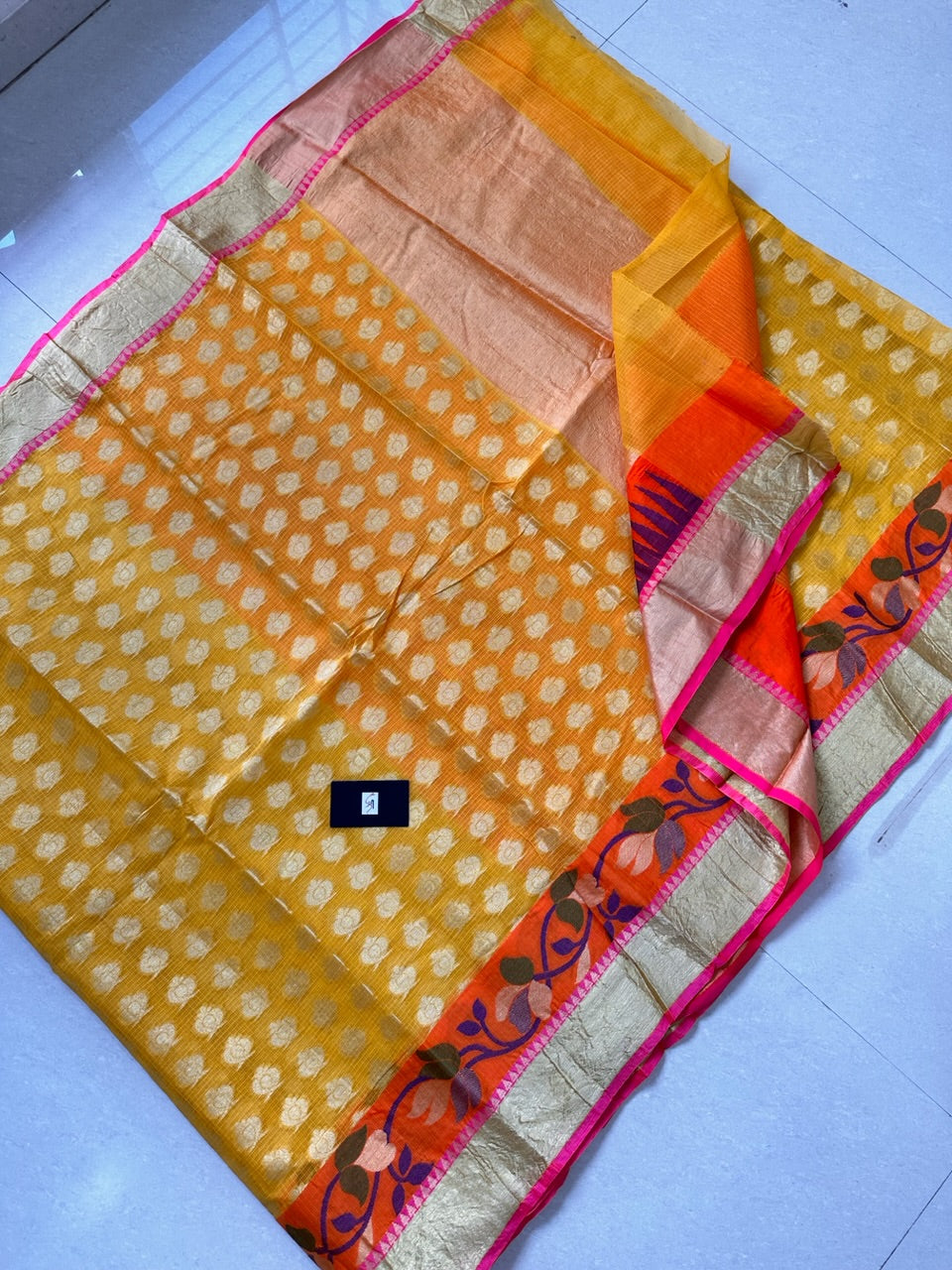 Pure Weaved Kota Cotton Doria Saree