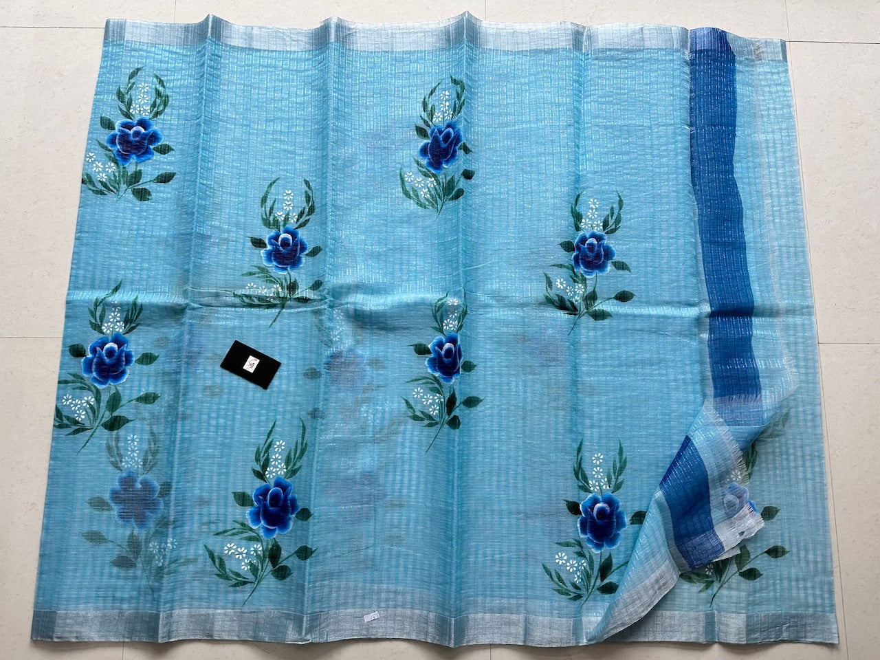 Handpainted Kota Cotton Doria Saree