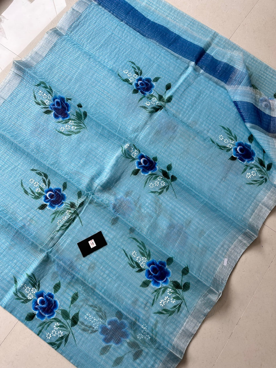 Handpainted Kota Cotton Doria Saree