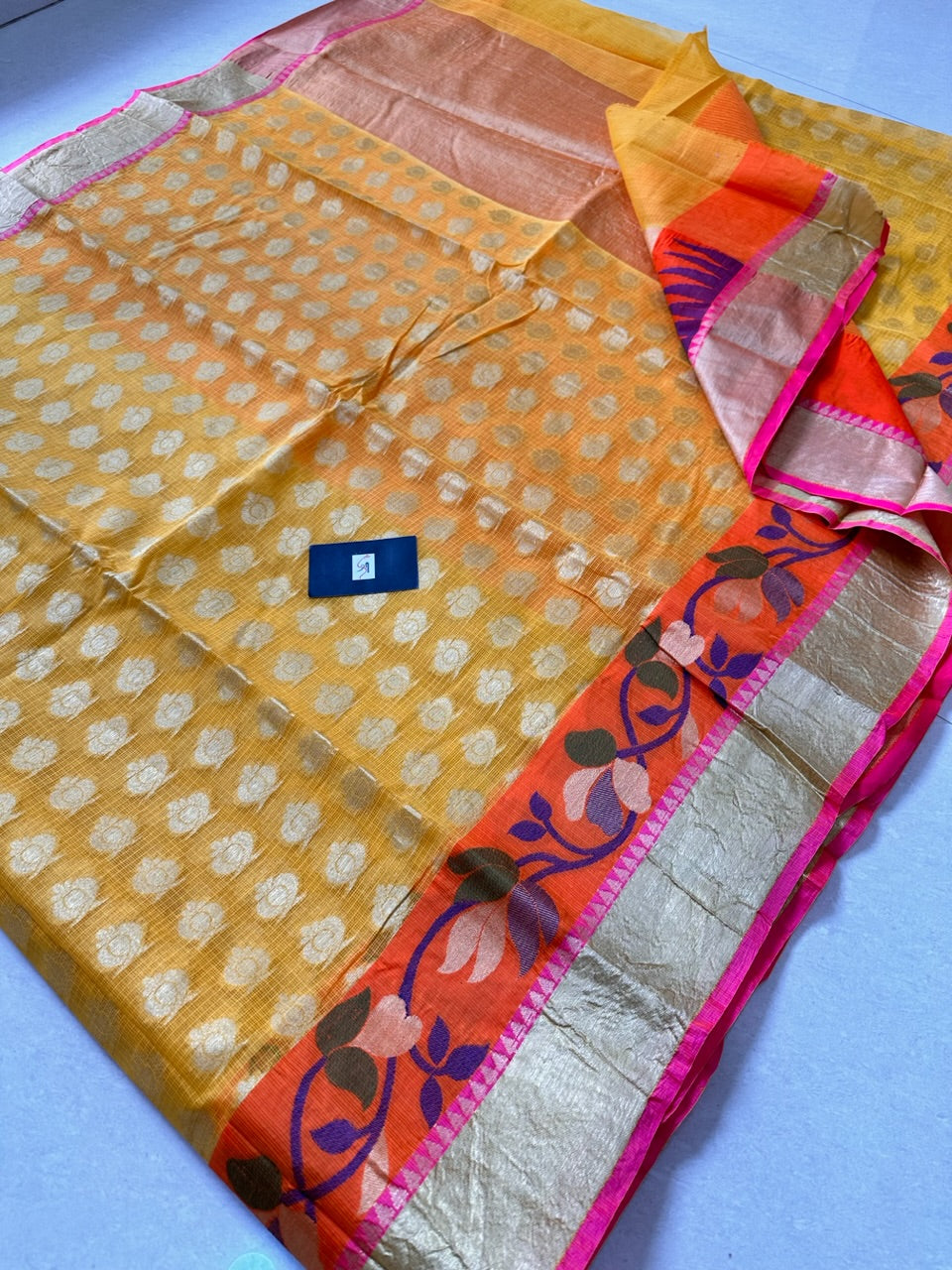 Pure Weaved Kota Cotton Doria Saree