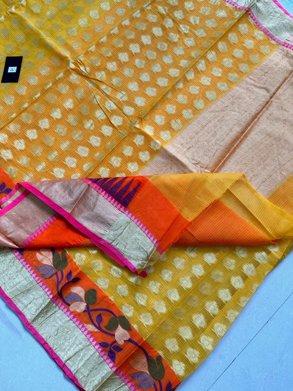 Pure Weaved Kota Cotton Doria Saree