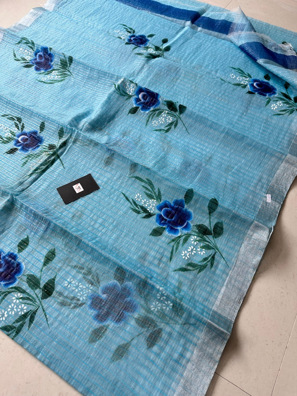 Handpainted Kota Cotton Doria Saree