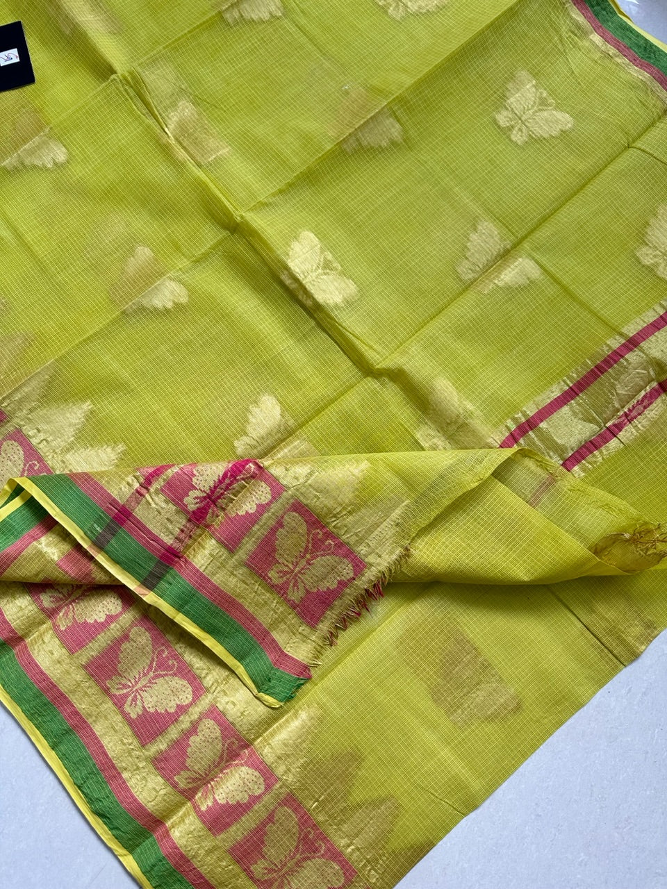 Pure Weaved Kota Cotton Doria Saree