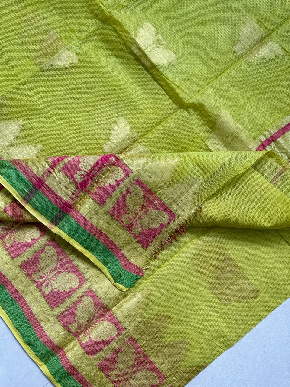 Pure Weaved Kota Cotton Doria Saree