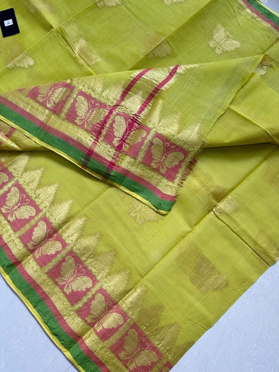 Pure Weaved Kota Cotton Doria Saree