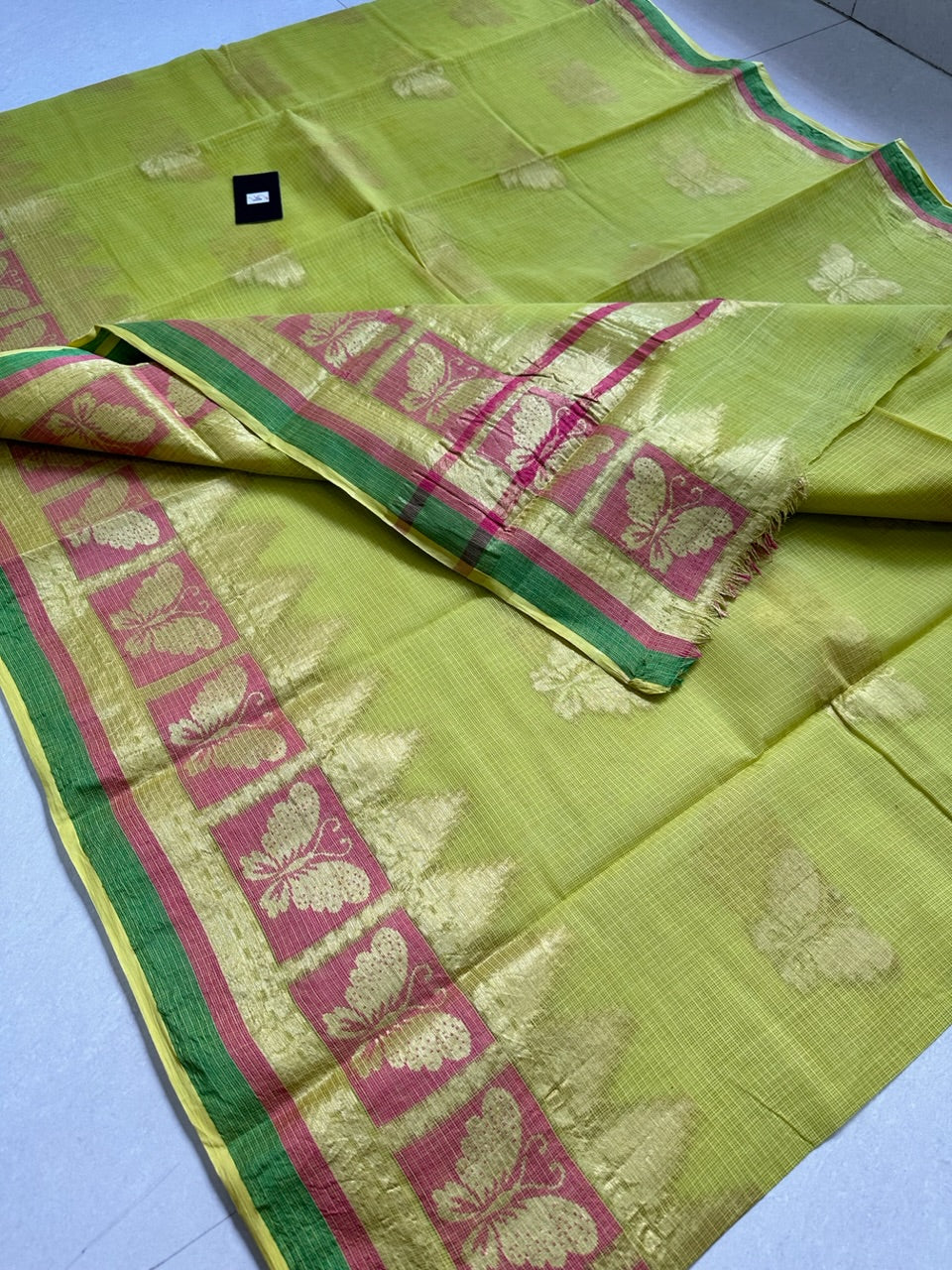 Pure Weaved Kota Cotton Doria Saree