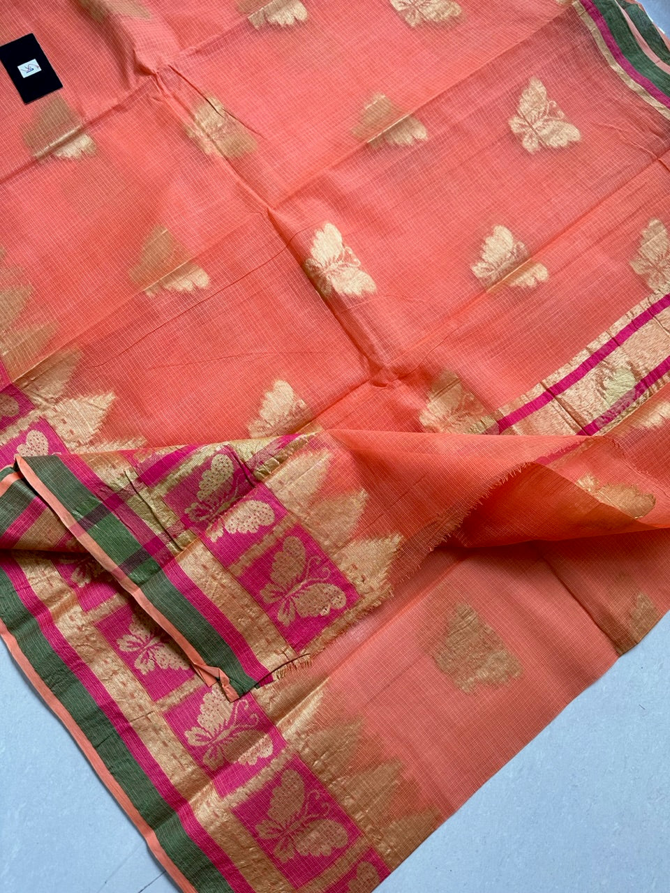 Pure Weaved Kota Cotton Doria Saree