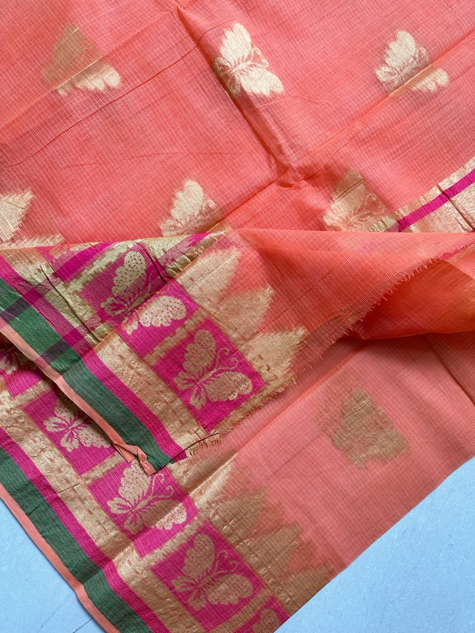 Pure Weaved Kota Cotton Doria Saree