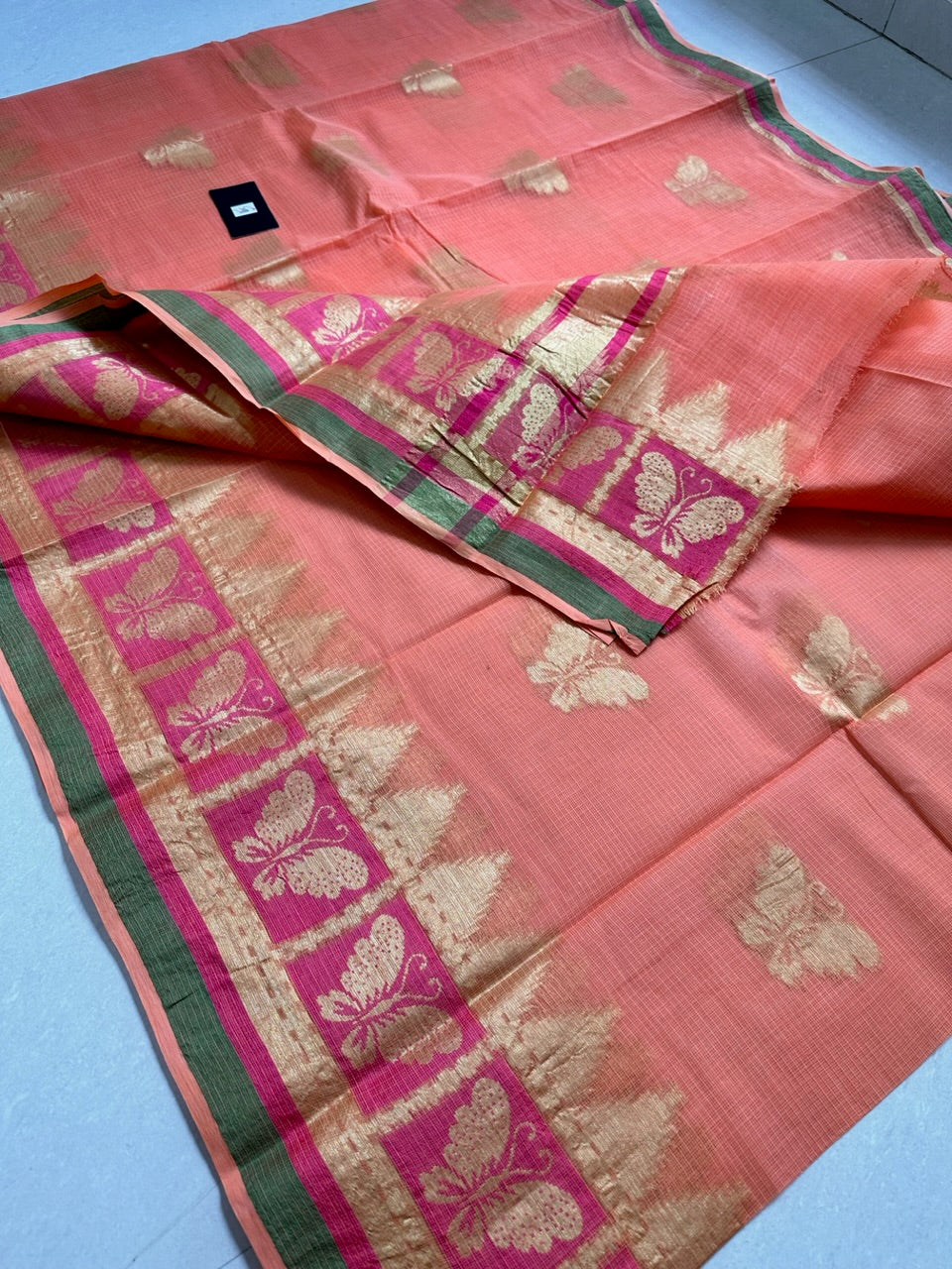 Pure Weaved Kota Cotton Doria Saree