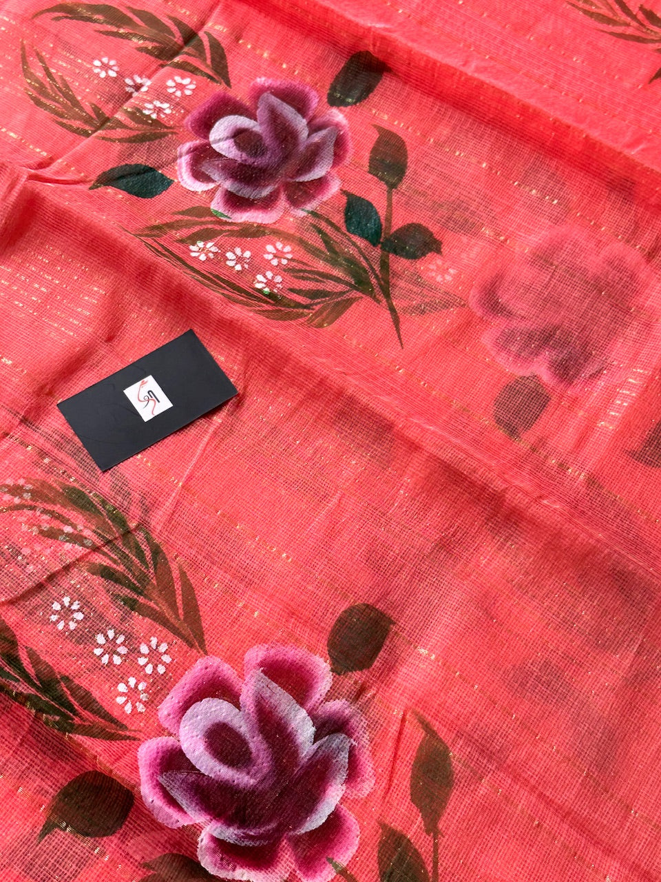 Handpainted Kota Cotton Doria Saree