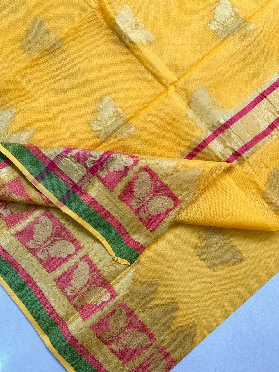 Pure Weaved Kota Cotton Doria Saree