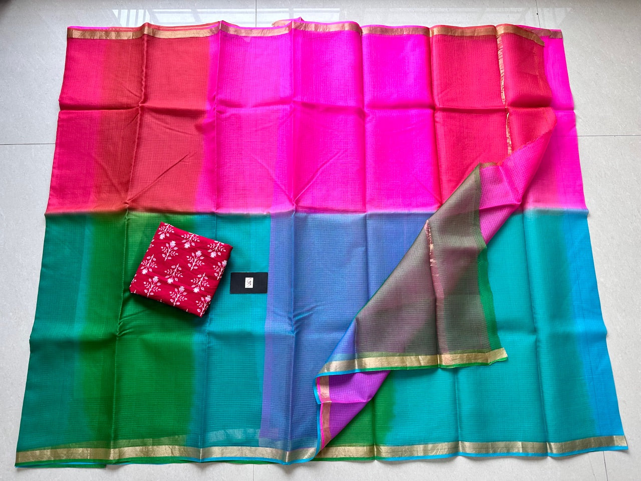 Pure Multi Dyed Kota Silk Saree