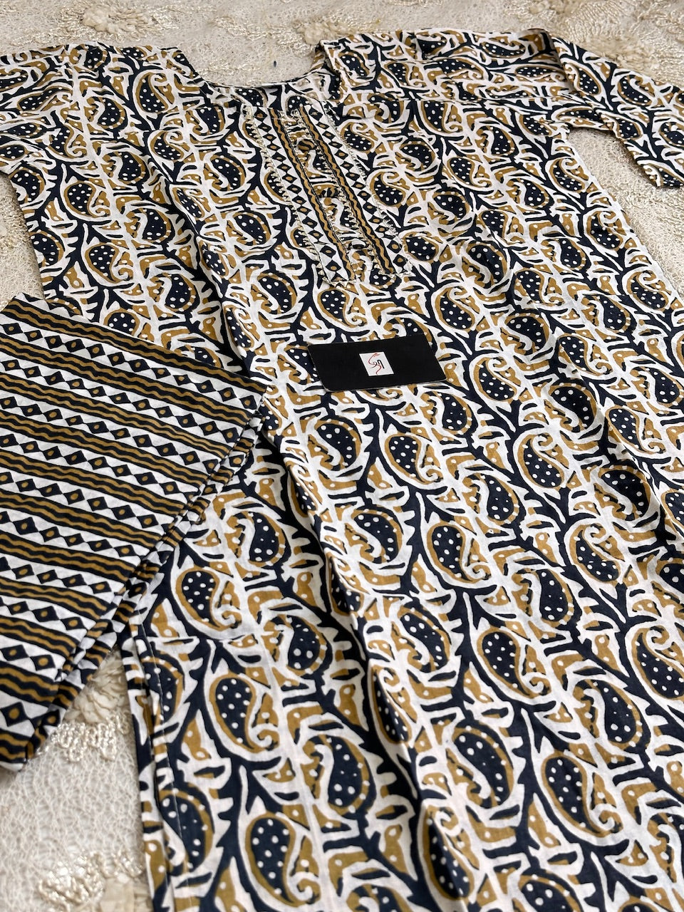 Pure HandBlock Printed Cotton Kurta N Pant Set