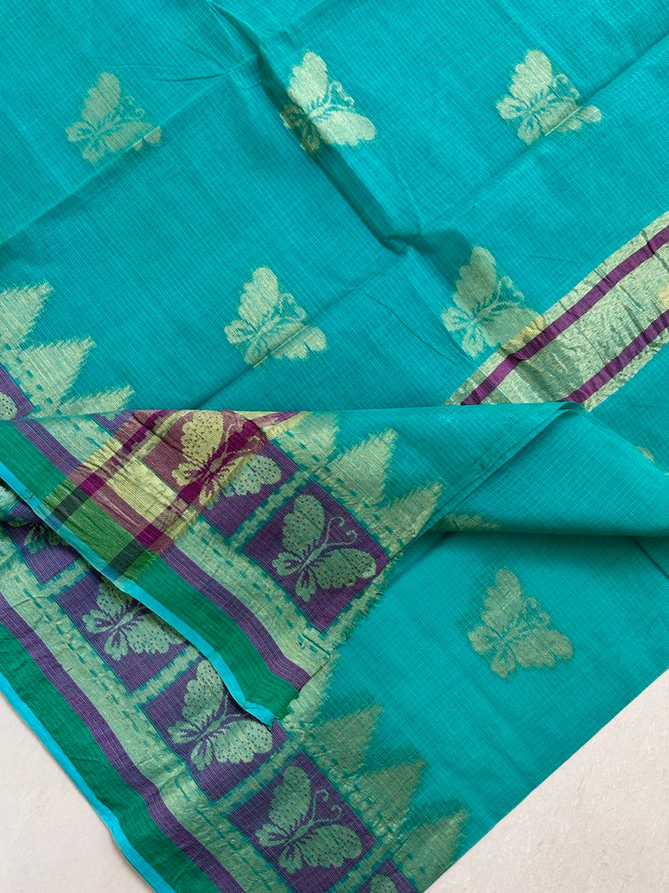 Pure Weaved Kota Cotton Doria Saree