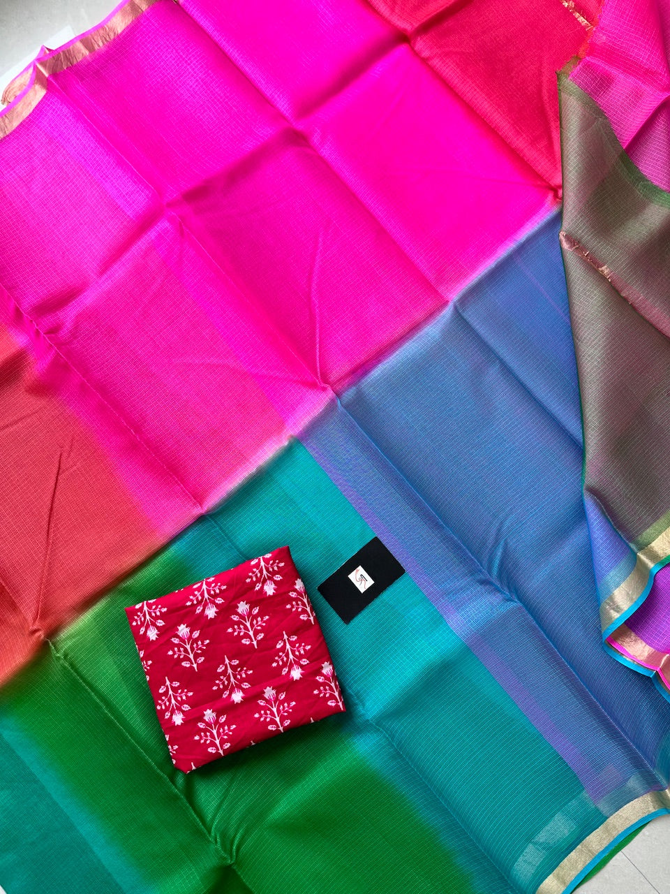 Pure Multi Dyed Kota Silk Saree