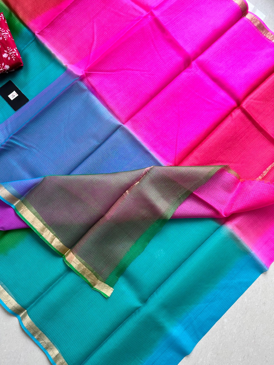 Pure Multi Dyed Kota Silk Saree