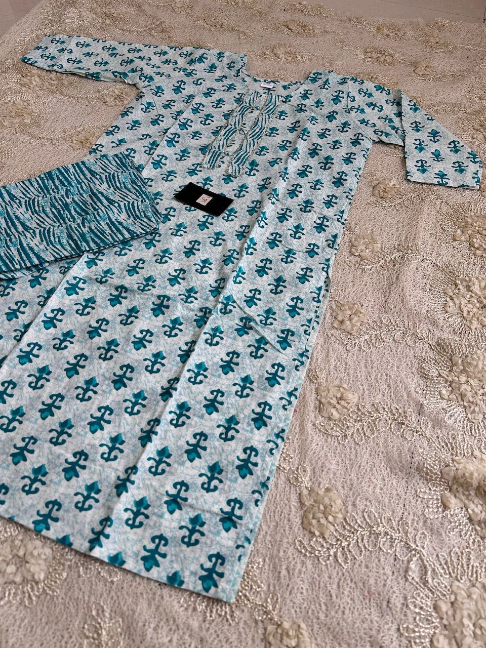 Pure HandBlock Printed Cotton Kurta N Pant Set