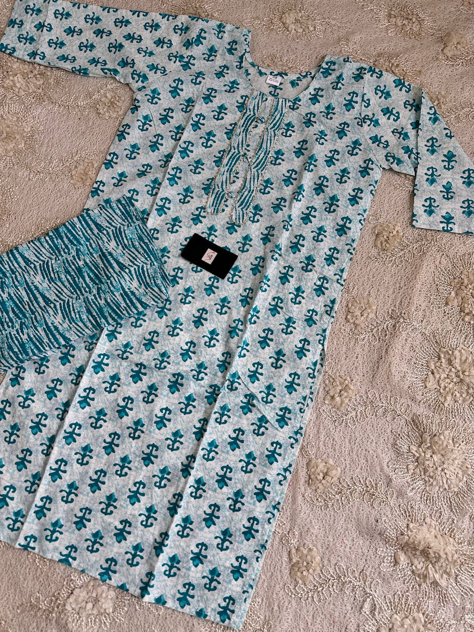 Pure HandBlock Printed Cotton Kurta N Pant Set