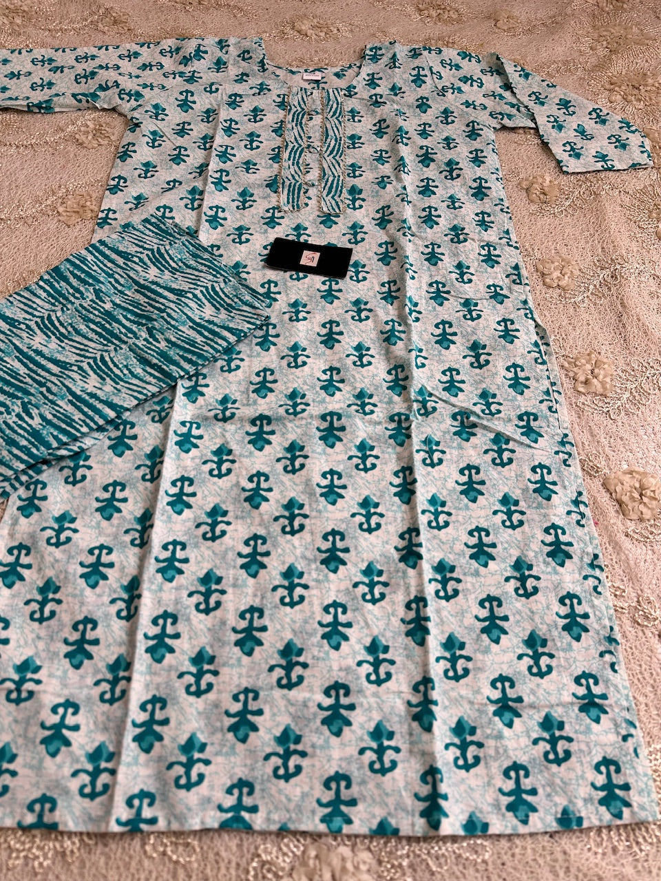 Pure HandBlock Printed Cotton Kurta N Pant Set