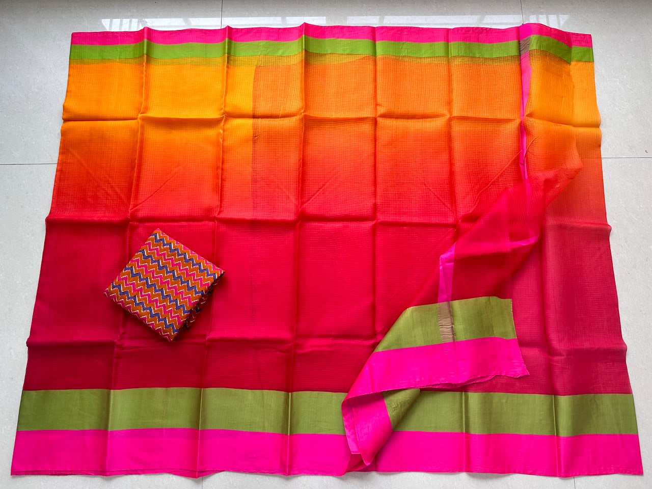 Pure Double Dyed Kota Silk Saree