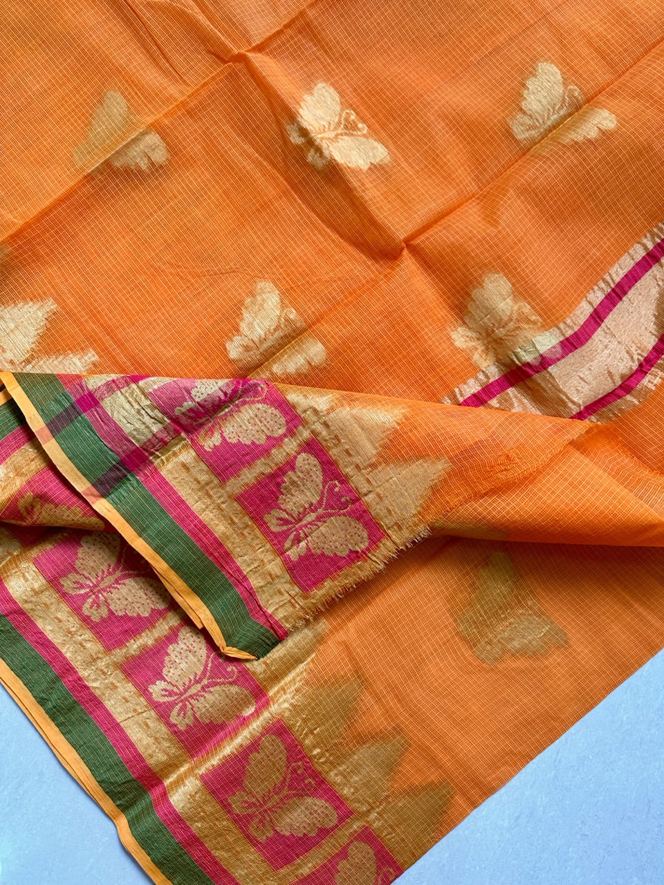 Pure Weaved Kota Cotton Doria Saree