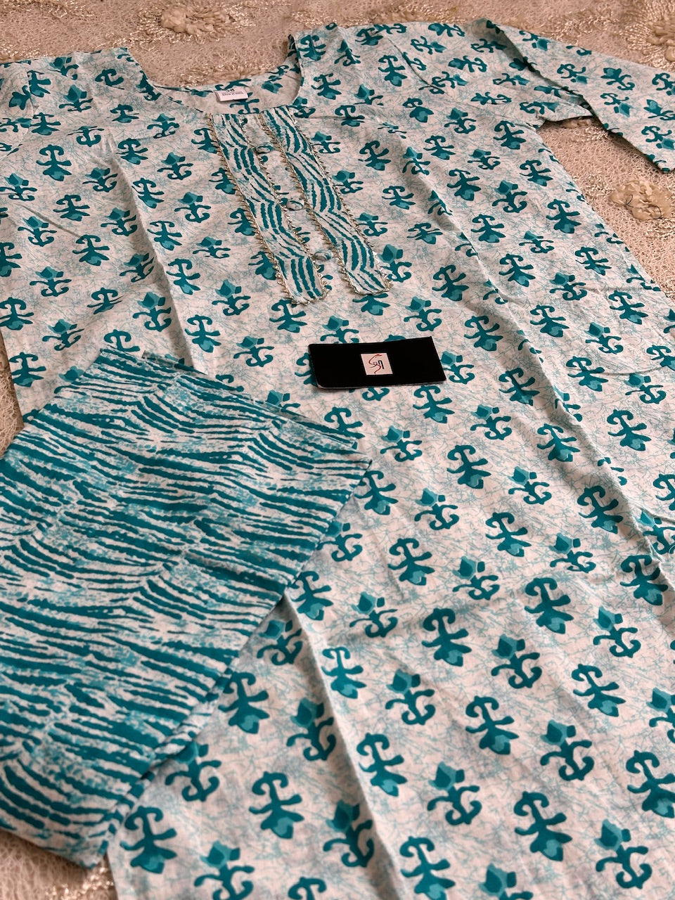 Pure HandBlock Printed Cotton Kurta N Pant Set