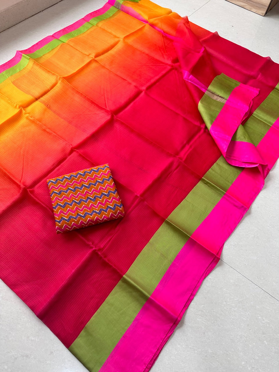 Pure Double Dyed Kota Silk Saree