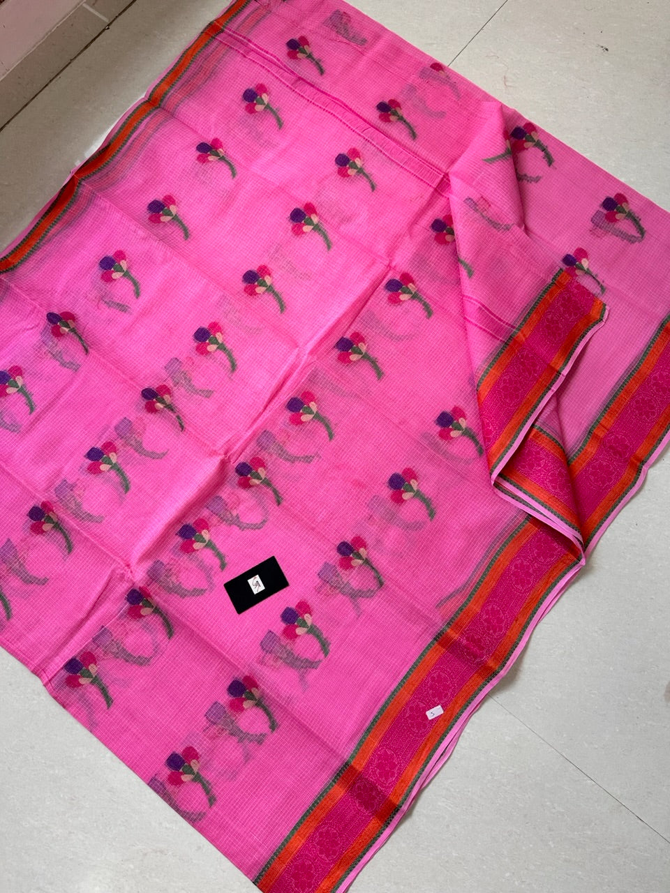 Pure Weaved Kota Cotton Doria Saree