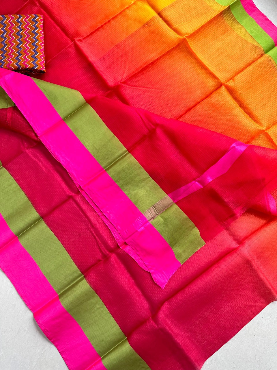 Pure Double Dyed Kota Silk Saree