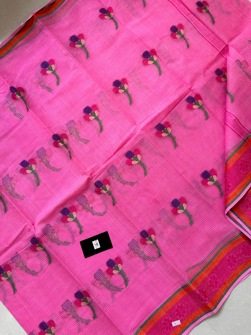 Pure Weaved Kota Cotton Doria Saree