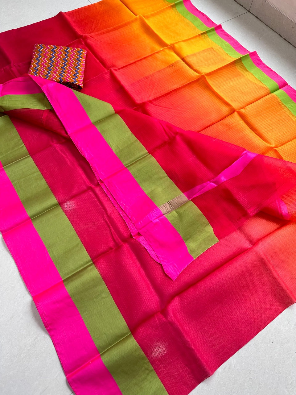 Pure Double Dyed Kota Silk Saree