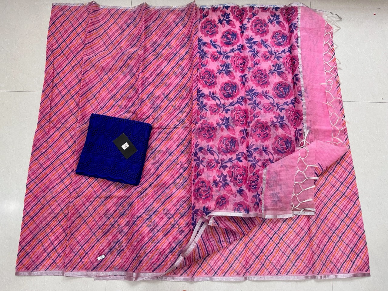 Digital Printed Kota Cotton Doria Saree