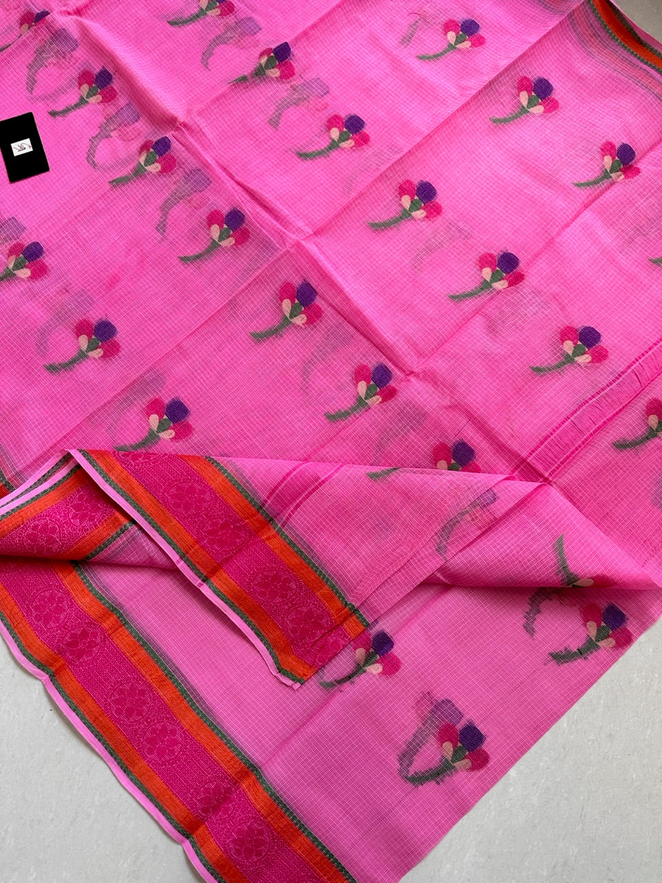 Pure Weaved Kota Cotton Doria Saree