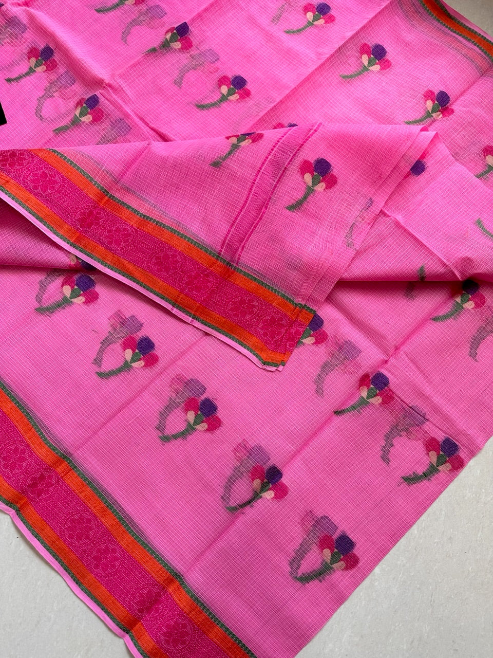 Pure Weaved Kota Cotton Doria Saree