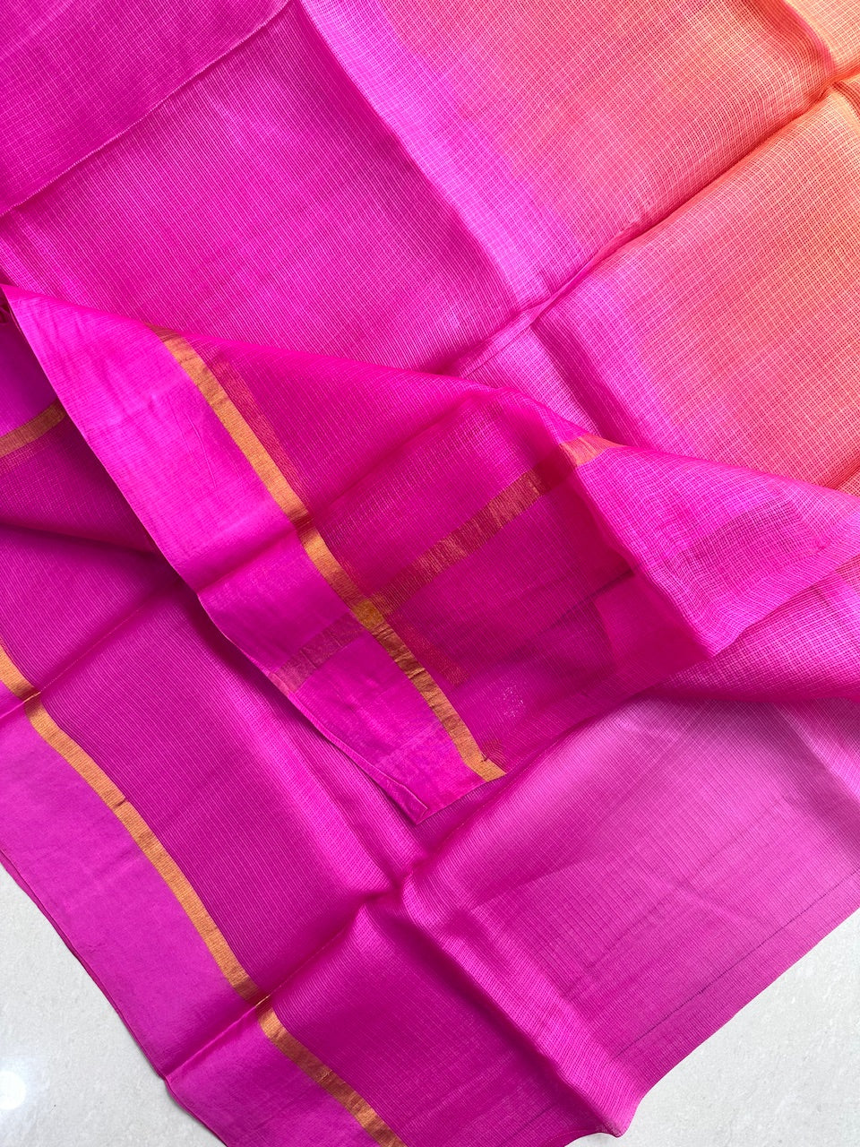 Pure Double Dyed Kota Silk Saree