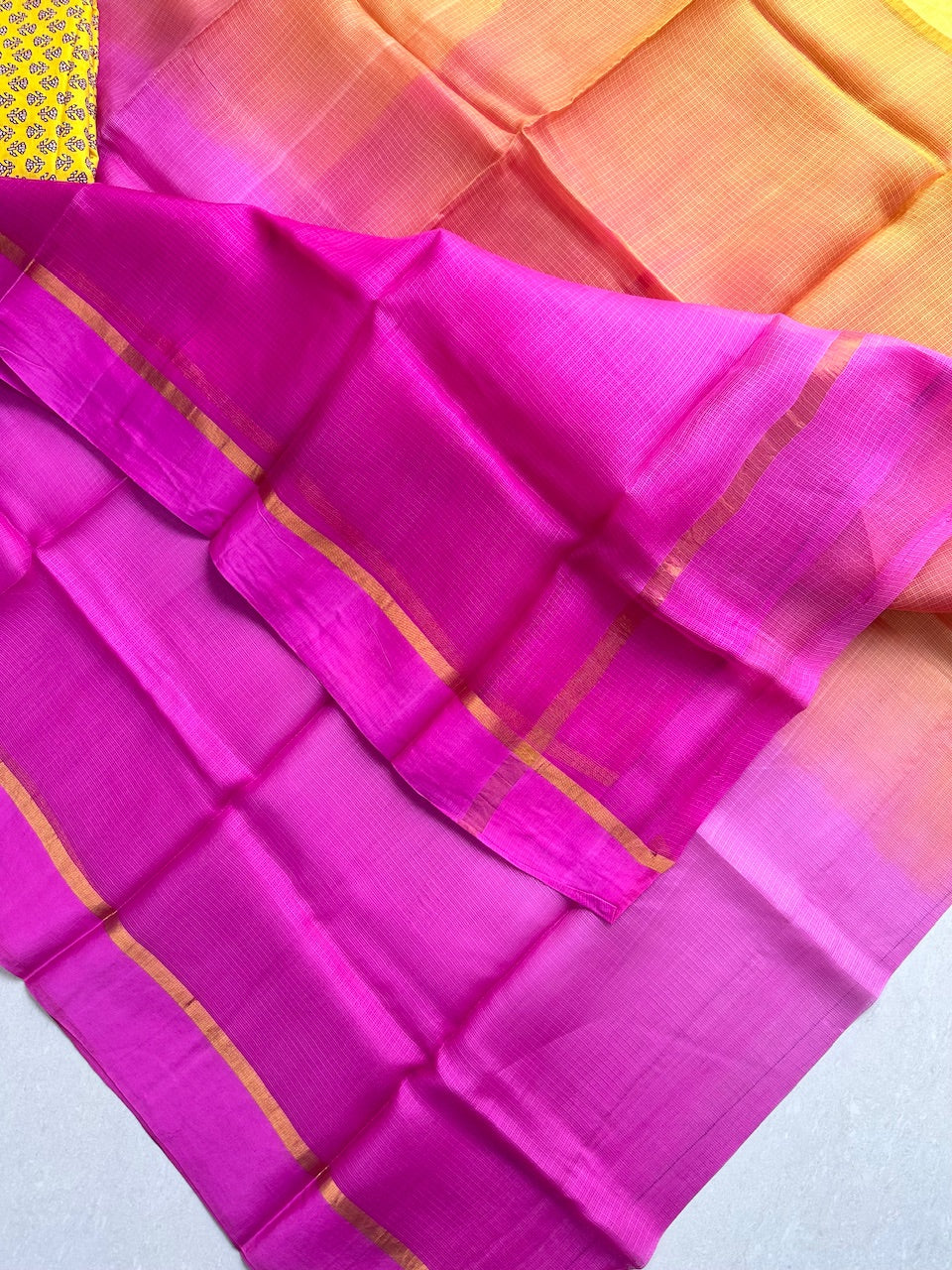 Pure Double Dyed Kota Silk Saree