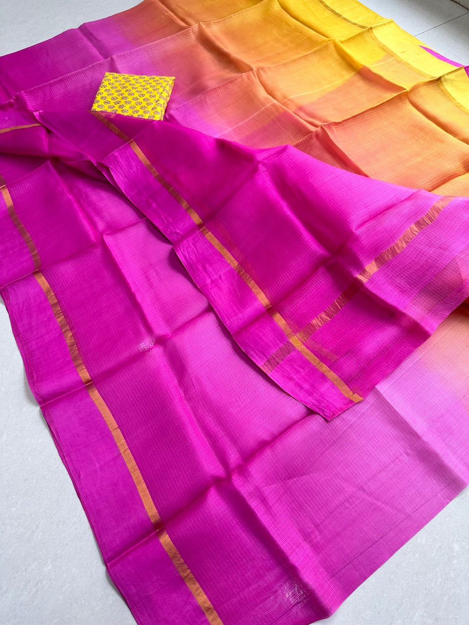 Pure Double Dyed Kota Silk Saree