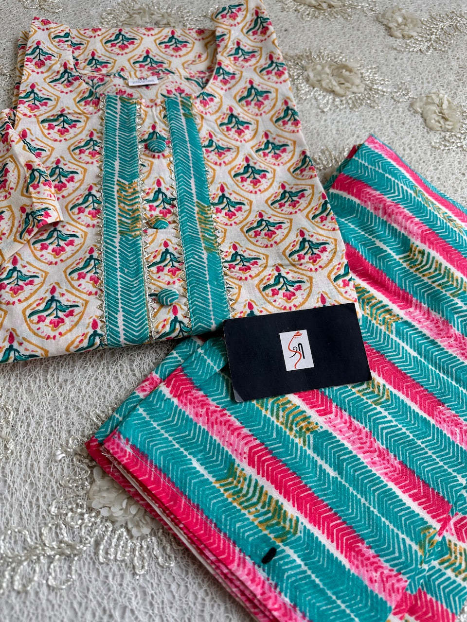 Pure HandBlock Printed Cotton Kurta N Pant Set